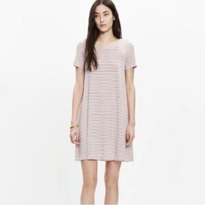 Madewell Striped Dress in Pink and White
